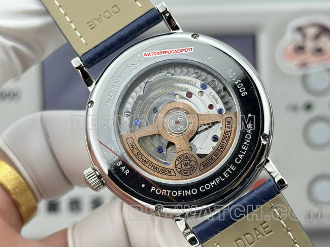 collectible watches Portofino GR factory Universal white disk blue belt models back actual photo