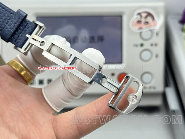 watch Portofino GR factory IWC white dial blue needle blue leather strap model clasplive photos