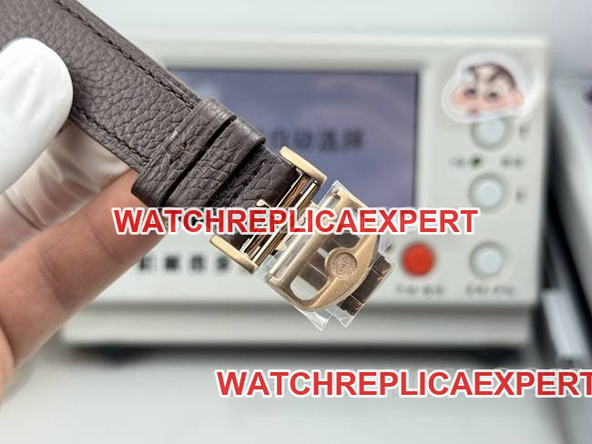 collectible watch GR factory IWC Portofino rose goldblue dialleather strap model clasplive photos
