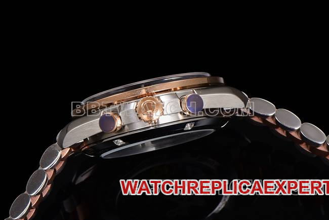 collectible watch Speedmaster N1 factory Omegarose gold interplate gold steel bracelet model side live photo