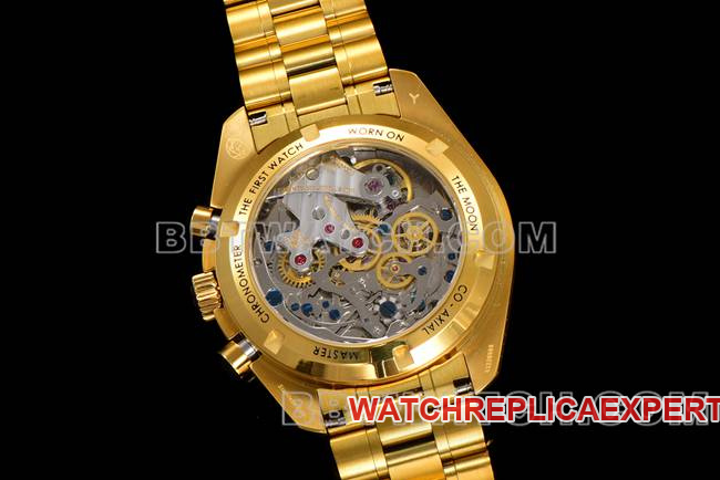 1:1replica watch N1 factory Speedmaster Omegagreen dialyellow goldsteel bracelet caseback live photo