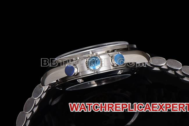 collectible watch N1 factory Speedmaster Omegablack dialsteel bracelet model side live photo
