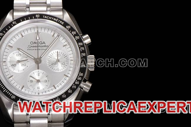 Top collectible watches N1 Factory Speedmaster Omega Silver Plate Steel Strap Model Front Actual Photo