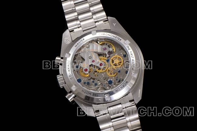 Top collectible watches N1 Factory Speedmaster Omega Silver Plate Steel Strap Model Back Actual Photo