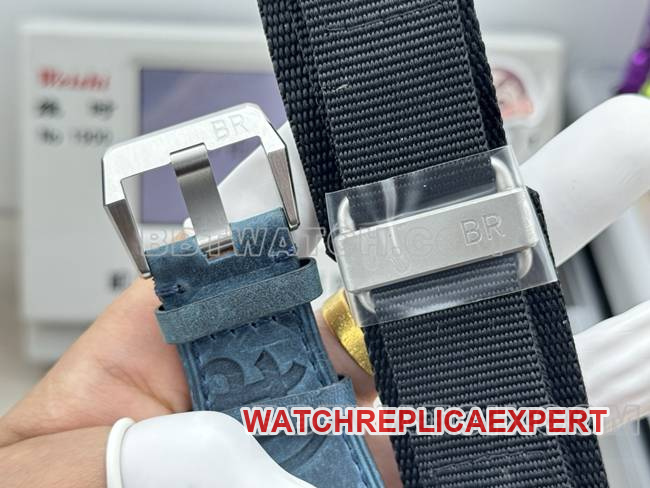 top-tier watch Bellis blue dial 42mm dual time zone leather strap model clasplive photos