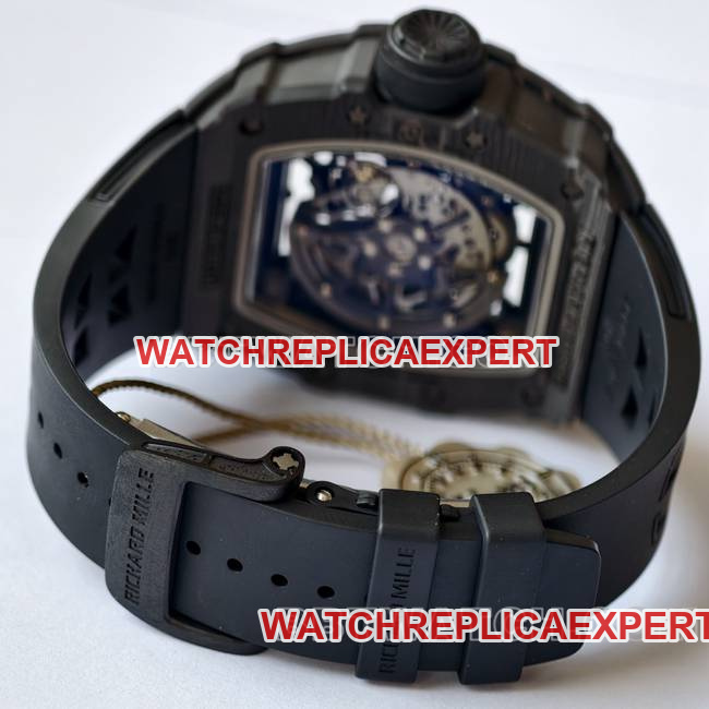 collectible watch RM35-02 UMI factory Richard Mille black shell black belt braceletlive photos