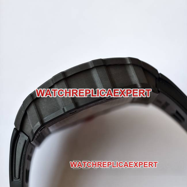 collectible watch RM35-02 UMI factory Richard Mille black shell black belt side live photo