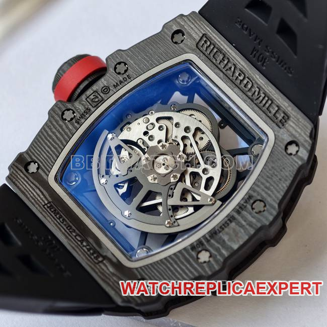 collectible watch RM35-02 UMI factory Richard Mille black shell black belt caseback live photo