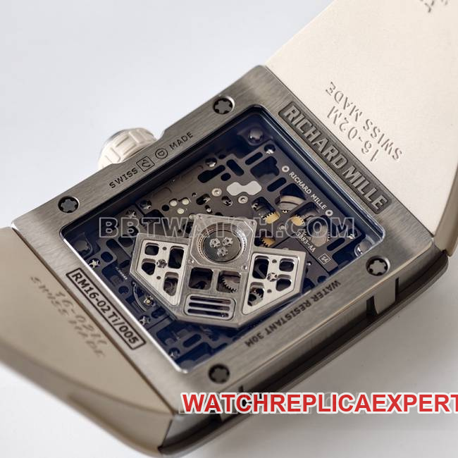 watch RM016 UMI factory Richard Mille white caseback live photo