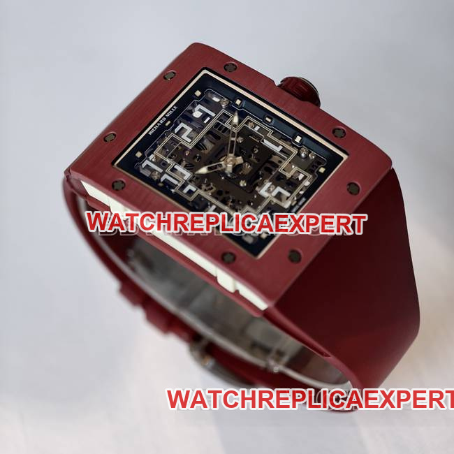 collectible watch RM016 UMI factory Richard Mille red front live photo