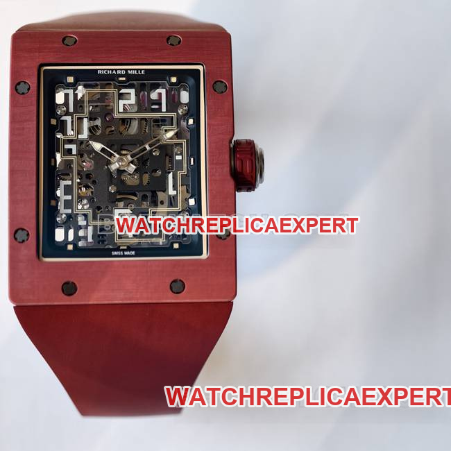 collectible watch RM016 UMI factory Richard Mille red front live photo