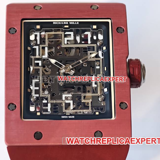 collectible watch RM016 UMI factory Richard Mille red front live photo