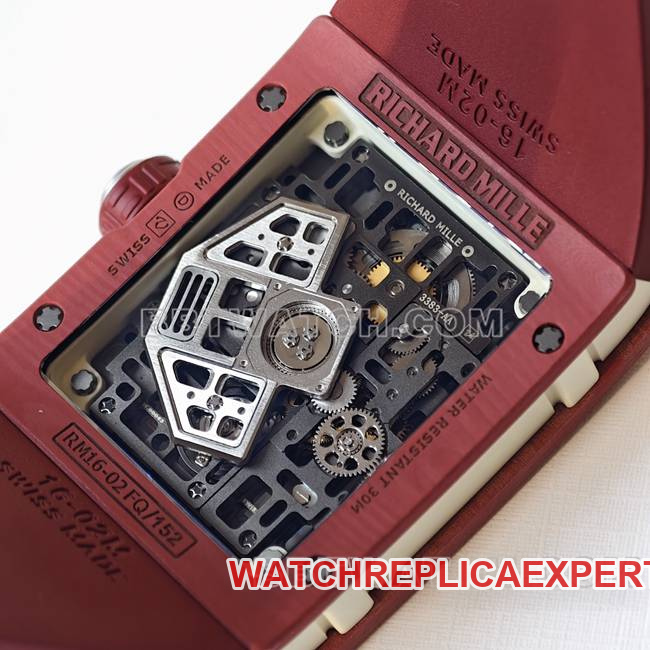 collectible watch RM016 UMI factory Richard Mille red caseback live photo