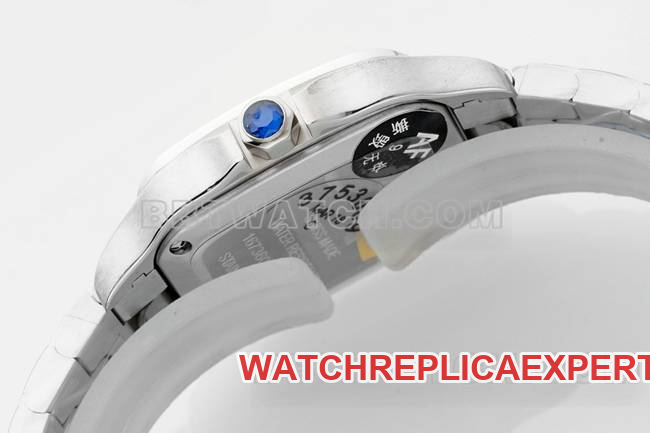 collectible watch Santos Cartiersilver dialquartz movementside live photo