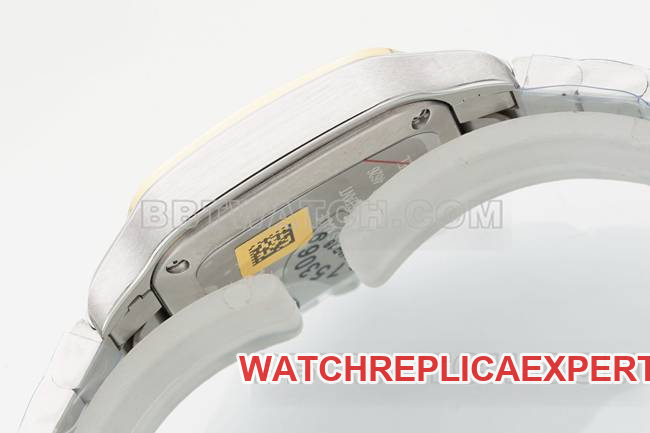 watch Santos Cartiersilver dialyellow gold circle quartz movementside live photo