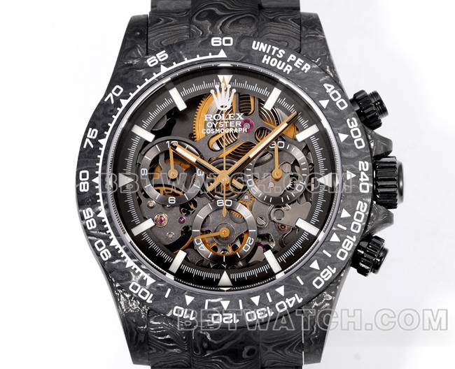 1:1replica watch TWF factory RolexDaytona carbon fiber modified custom yellow front live photo