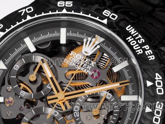 1:1replica watch TWF factory RolexDaytona carbon fiber modified custom yellow front live photo