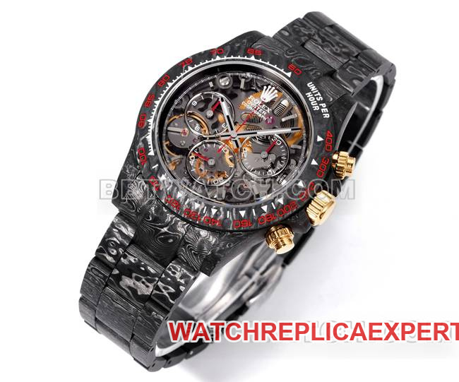 top-tier watch TWF factory Rolex Daytona carbon fiber modified custom red front live photo
