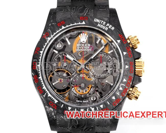 top-tier watch TWF factory Rolex Daytona carbon fiber modified custom red front live photo