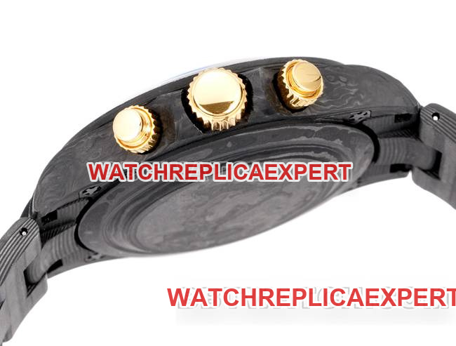 collectible watches Daytona TWF factory Rolex carbon fiber gold 4802 movement side actual photo