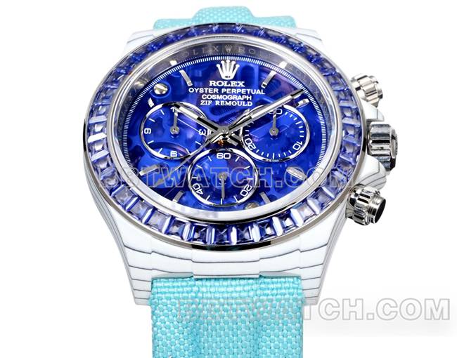watch DaytonaTW factory Rolex deep blue dialdiamond bezel carbon fiber case front live photo