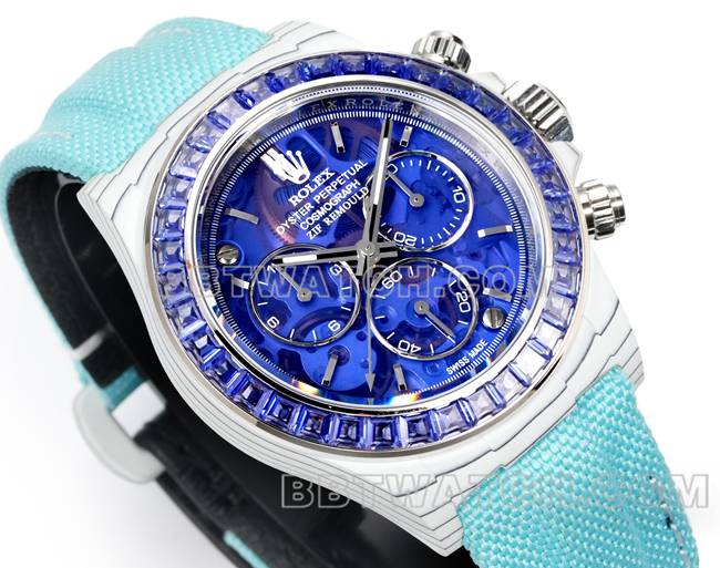watch DaytonaTW factory Rolex deep blue dialdiamond bezel carbon fiber case front live photo