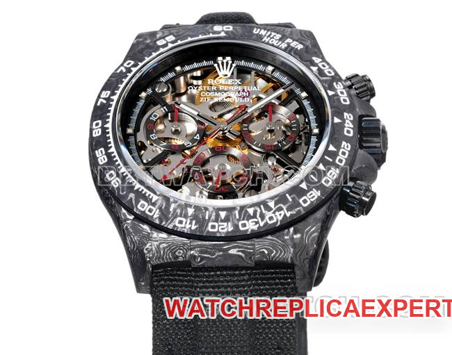 collectible watch DaytonaTW factory Rolexblack dial black nylon braceletfront live photo