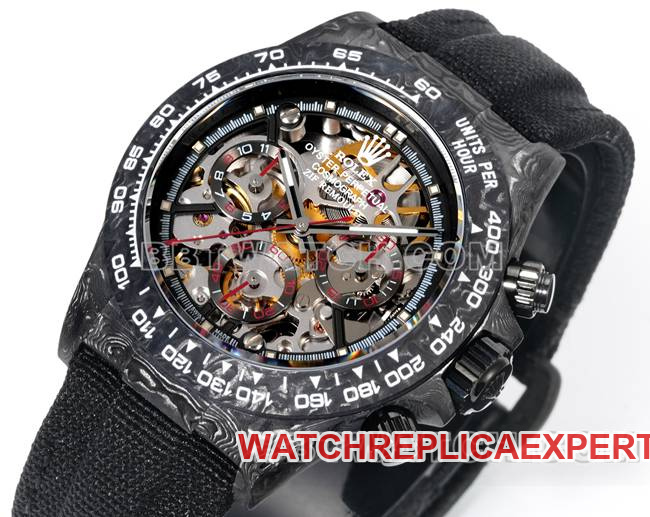 collectible watch DaytonaTW factory Rolexblack dial black nylon braceletfront live photo