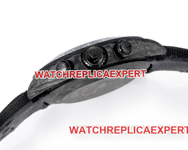collectible watch DaytonaTW factory Rolexblack dial black nylon braceletside live photo