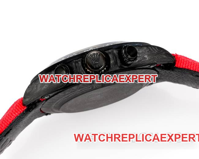 top-tier watch DaytonaTW factory Rolexblack dial red nylon braceletside live photo