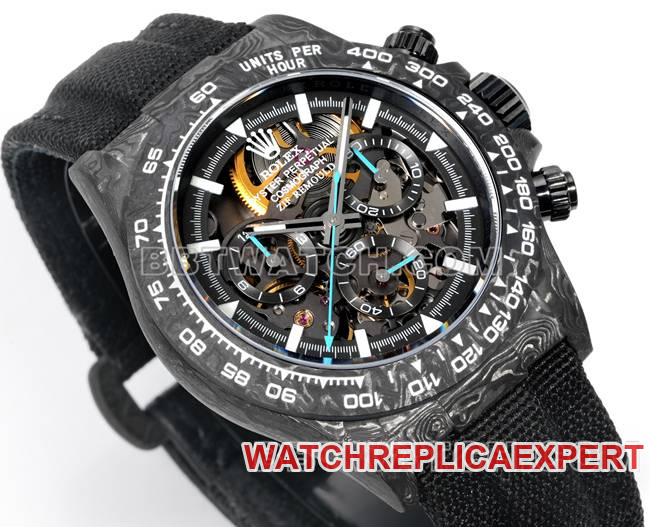 collectible watches Ditonner TW factory Rolex black disk black case black nylon strap front real picture