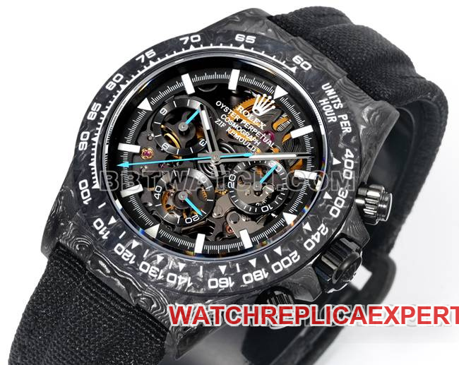 collectible watches Ditonner TW factory Rolex black disk black case black nylon strap front real picture