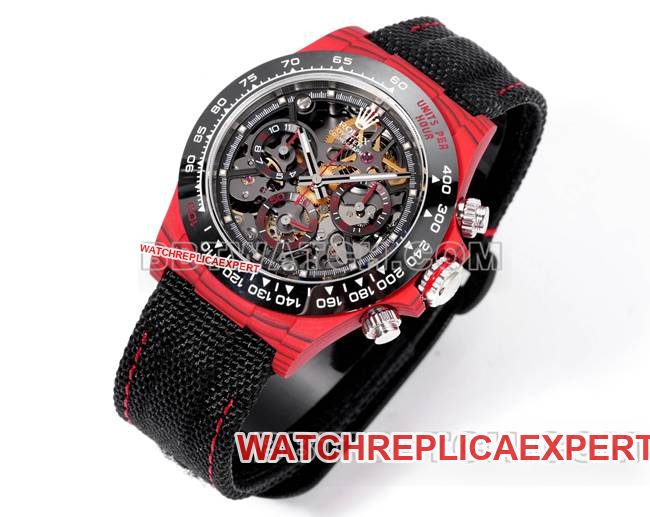 top-tier watch TW factory Rolex Daytonablack dial red shell black nylon braceletfront live photo