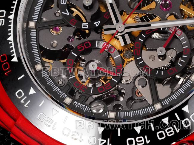 top-tier watch TW factory Rolex Daytonablack dial red shell black nylon braceletfront live photo