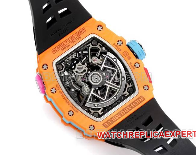 collectible watches RM 35-03 Richard Mille Carbon Fiber Back Actual Pictures