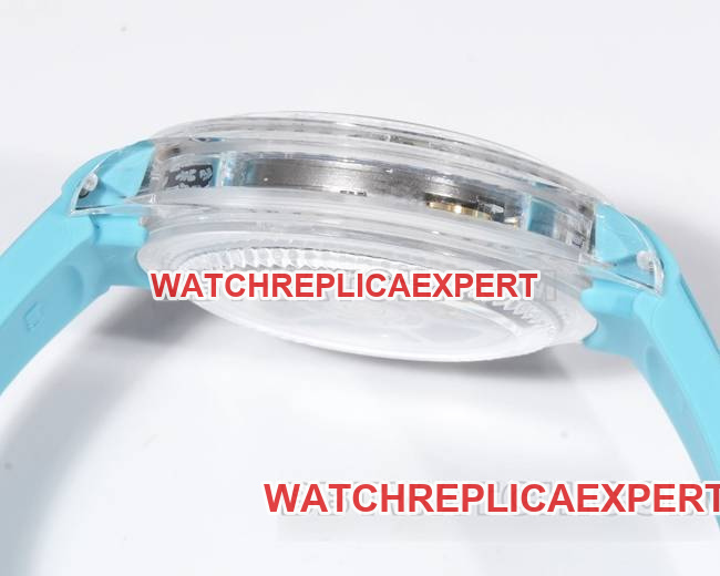 watch TW factory DaytonaRolex transparent case blue rubber braceletside live photo