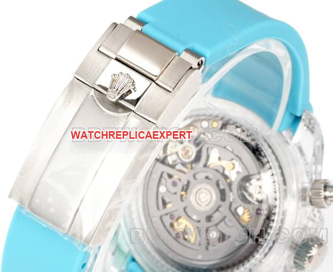 watch TW factory DaytonaRolex transparent case blue rubber braceletbraceletlive photos