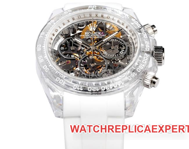 top-tier watch TW factory DaytonaRolex transparent case white rubber braceletfront live photo