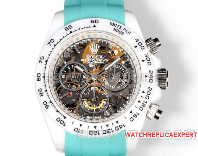collectible watch TW factory DaytonaRolex white shell green rubber braceletfront live photo