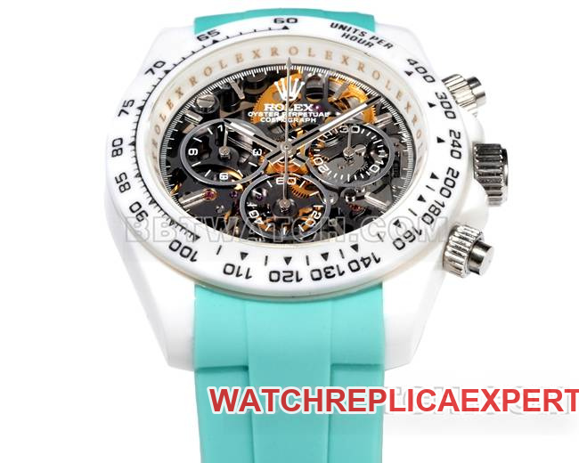 collectible watch TW factory DaytonaRolex white shell green rubber braceletfront live photo