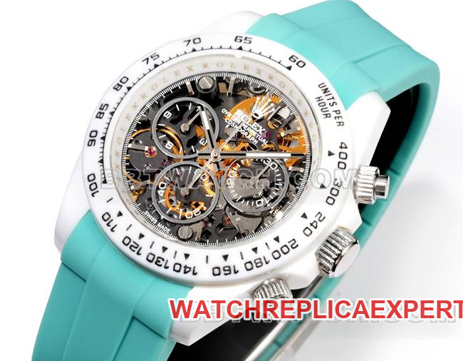 collectible watch TW factory DaytonaRolex white shell green rubber braceletfront live photo