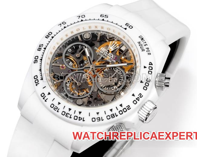 collectible watches TW Factory Ditoner Rolex white case white rubber strap front real picture