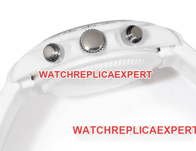 collectible watches TW Factory Daytona Rolex White Case White Rubber Strap Side Actual Pictures