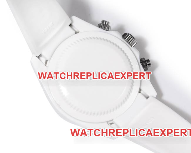 collectible watches TW Factory Ditoner Rolex white case white rubber strap back actual photo