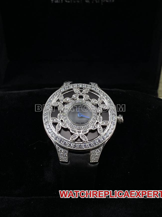 collectible watch Graf VCA factory sapphire crystaldiamond33mmquartz movementfront live photo