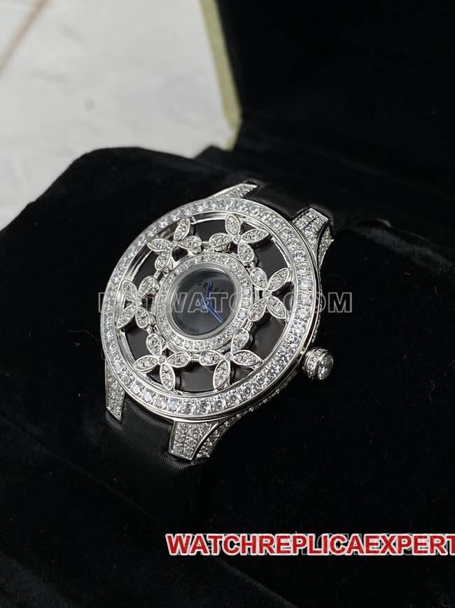 collectible watch Graf VCA factory sapphire crystaldiamond33mmquartz movementfront live photo