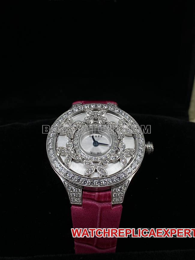 top-tier watch Graf VCA factory sapphire crystaldiamond33mmquartz movementfront live photo