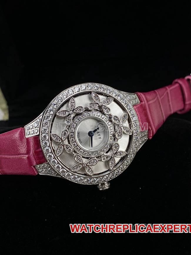 top-tier watch Graf VCA factory sapphire crystaldiamond33mmquartz movementfront live photo