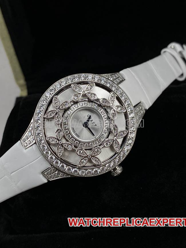 collectible watch Graf VCA factory sapphire crystaldiamond33mmquartz movementfront live photo