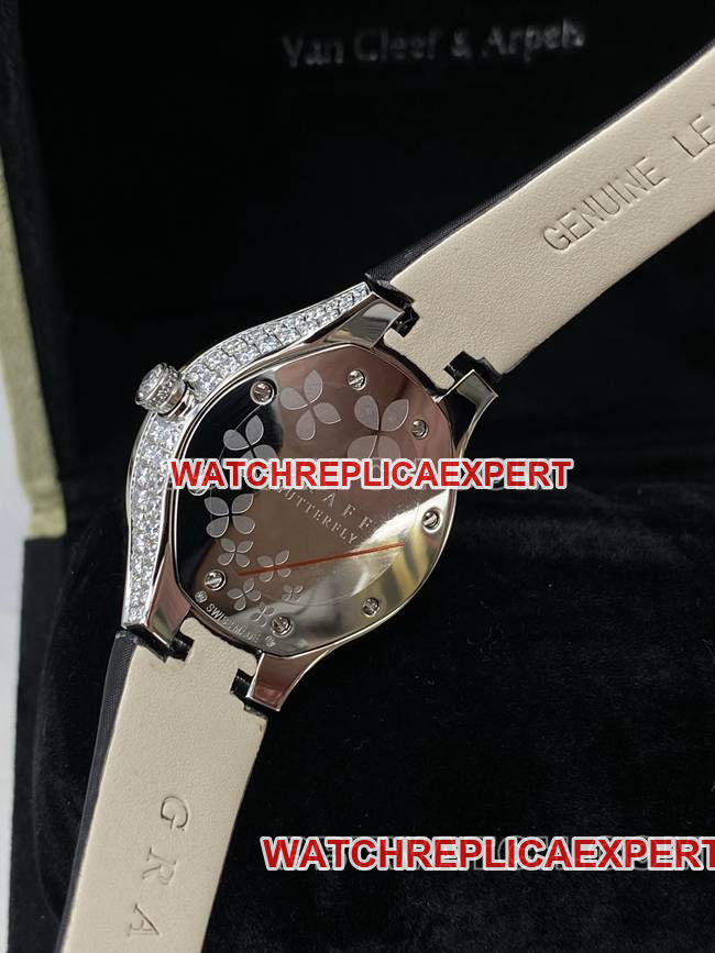 1:1replica watch Graf VCA factory sapphire crystaldiamond33mmquartz movementcaseback live photo